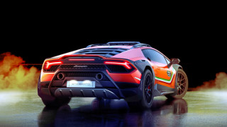 Red orange sports car smoke - the back of its free wallpaper for desktop