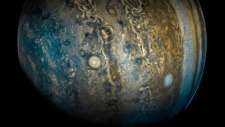 Planet moon clouds space art - a few other thing free wallpaper