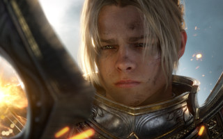 Blonde man sword sky clouds - him free wallpaper for desktop