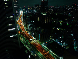 City night traffic lights buildings 2 - a city free wallpaper for desktop