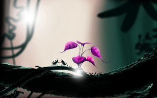 Flower bug tree branch clock - 2 d game art free wallpaper for desktop