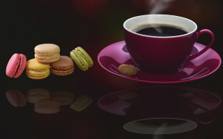 Coffee cup cookies plate spoon - a spoon and spoon rest free wallpaper