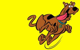 Cartoon dog running smiling yellow - a cartoon dog free wallpaper for desktop