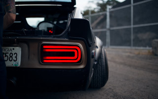 Car tail light person fence - ed roth free wallpaper for desktop