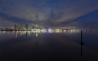 City skyline night reflection water 19 - andrew geddes free wallpaper for desktop