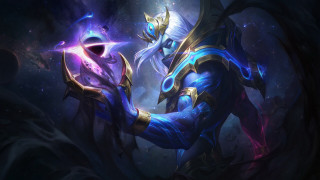 Blue suit purple light vanitas - a purple object free wallpaper