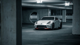 White sports car parking garage 3 - a parking garage free wallpaper