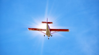 Small plane blue sky sun - free airplane wallpaper