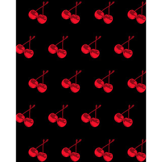 Black background red cherries crossed - book cover free wallpaper for tablet