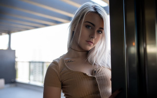 White hair pierced woman room - kai carpenter free wallpaper