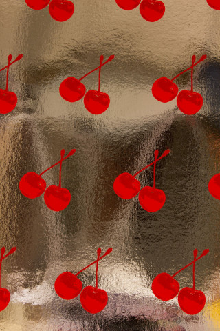 Cherry blood splatter berry fruit - a shiny surface free wallpaper