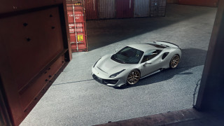 Silver sports car garage shipping - a yellow sign free wallpaper for desktop