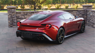 Red sports car stone brick - side profile free wallpaper