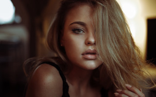 Woman longhair blowing wind portrait - a portrait free wallpaper