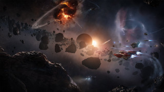 Spaceships space rocks stars brightlight - star citizen halo free wallpaper