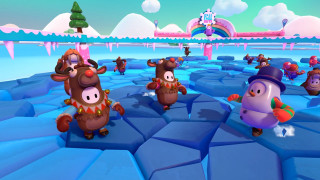 Cartoon characters frozen scene snowman - free gaming wallpaper for desktop