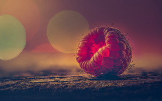 Red berries wooden table blurry - a red object free wallpaper for desktop