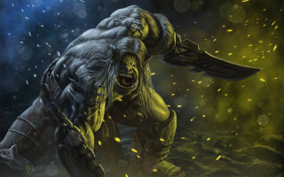 Demon horns yellow glow brom - huge free wallpaper