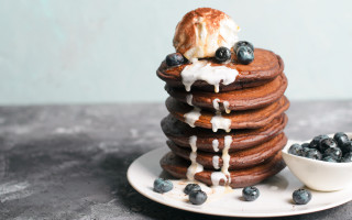 Pancakes blueberries icecream stilllife foodphotography - brigette barrager free wallpaper
