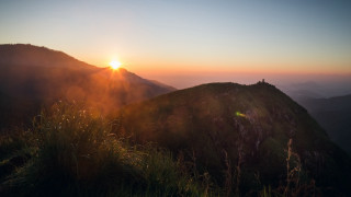 Sunset mountain ada hill sunshine - the mountain free wallpaper for desktop