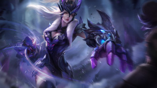 Woman sword demon armor fur - a woman in a costume holding free wallpaper