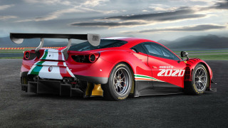 Red sports car green white - body free wallpaper for desktop