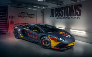 Red bull racing car garage - the side of the car free wallpaper for desktop
