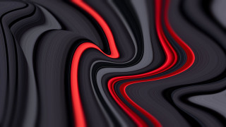 Black red abstract wavy curves - a red center in the middle free wallpaper