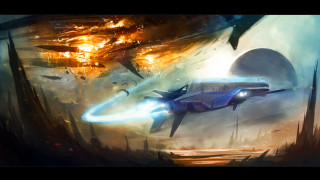 Space ship fire explosion mass - cedric seaut keos masons free wallpaper
