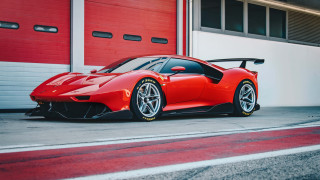 Red sports car garage door 4 - a garage door free wallpaper