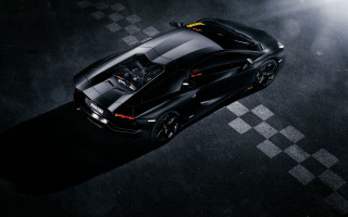 Black sports car checkered argyle - a black sports car free wallpaper