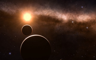 Distant object bright light space 3 - a. hardy free wallpaper