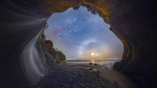 Cave ocean stars beach car - halo free wallpaper for desktop