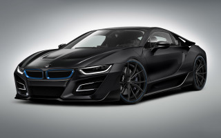 Black car blue strip hood - hood free wallpaper