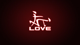 Red neon man love hat - a hat and a cane free wallpaper