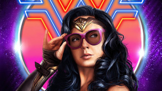Wonder woman glasses star background - feminist art free wallpaper