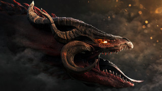 Dragon glowing eyes open mouth - a dragon free wallpaper