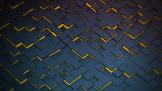 Blue yellow geometric honeycomb brick - square free wallpaper for desktop