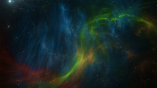 Colorful space stars green red - vibrant free wallpaper for desktop