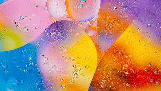 Colorful liquid bubbles water droplets - free rain wallpaper for desktop