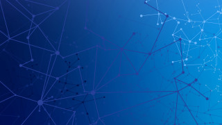 Blue sky wireframe constellation night - line and dots free wallpaper