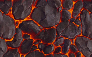 Lava rock wall embers glowing - texture free wallpaper