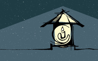 Clock tower starry sky moon - star and a moon free wallpaper