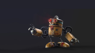 Robot gun helmet dark room - his hand and a helmet free wallpaper