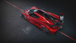 Red sports car doors hood - ultra high detail free wallpaper