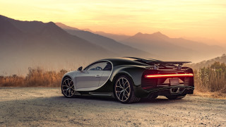 Bugatti mountains sunset backlit digital - a bugatti car free wallpaper