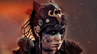 Woman makeup horned headdress fire - makeup free wallpaper