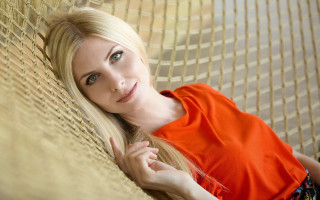 Hammock smile blonde green eyes - a hammock free wallpaper