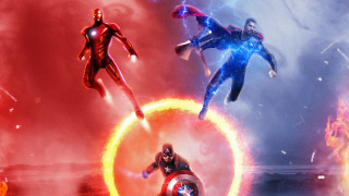 Superhero ring fire smoke red - a group of superheros free wallpaper