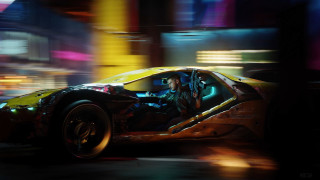 Night driving cyberpunk car pilot - cyberpunk art free wallpaper